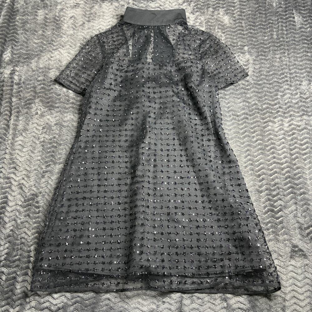 NWT STAUD MINI ILANA DRESS STARDUST ONYX Beaded Sequin Cocktail Party Size M